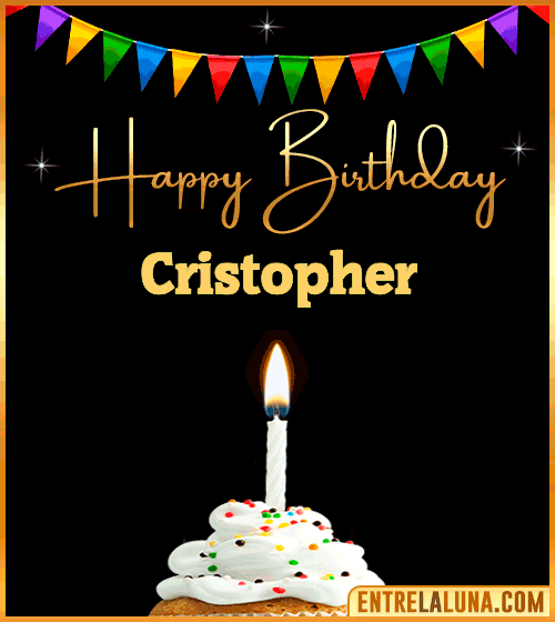 GiF Happy Birthday Cristopher